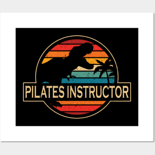 Pilates Instructor Dinosaur Posters and Art